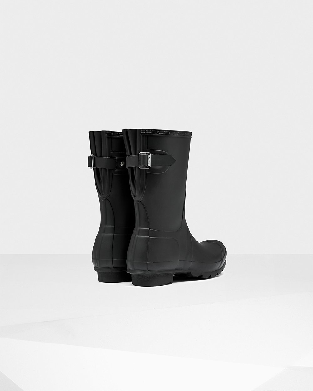 Botas de Lluvia Cortas Hunter Mujer - Original Back Adjustable - Negros - PRFBTVC-30